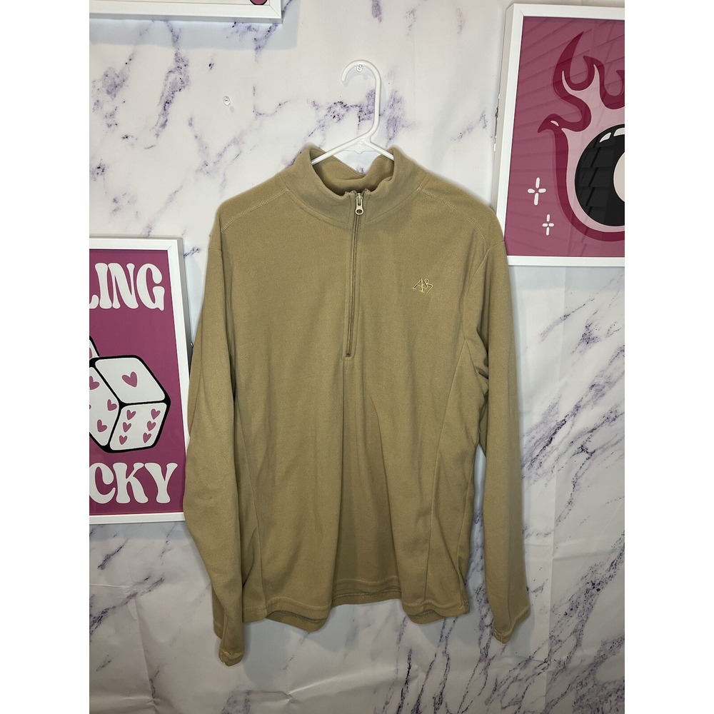 Aeropostle sleepwear tan quarter zip jacket sz L